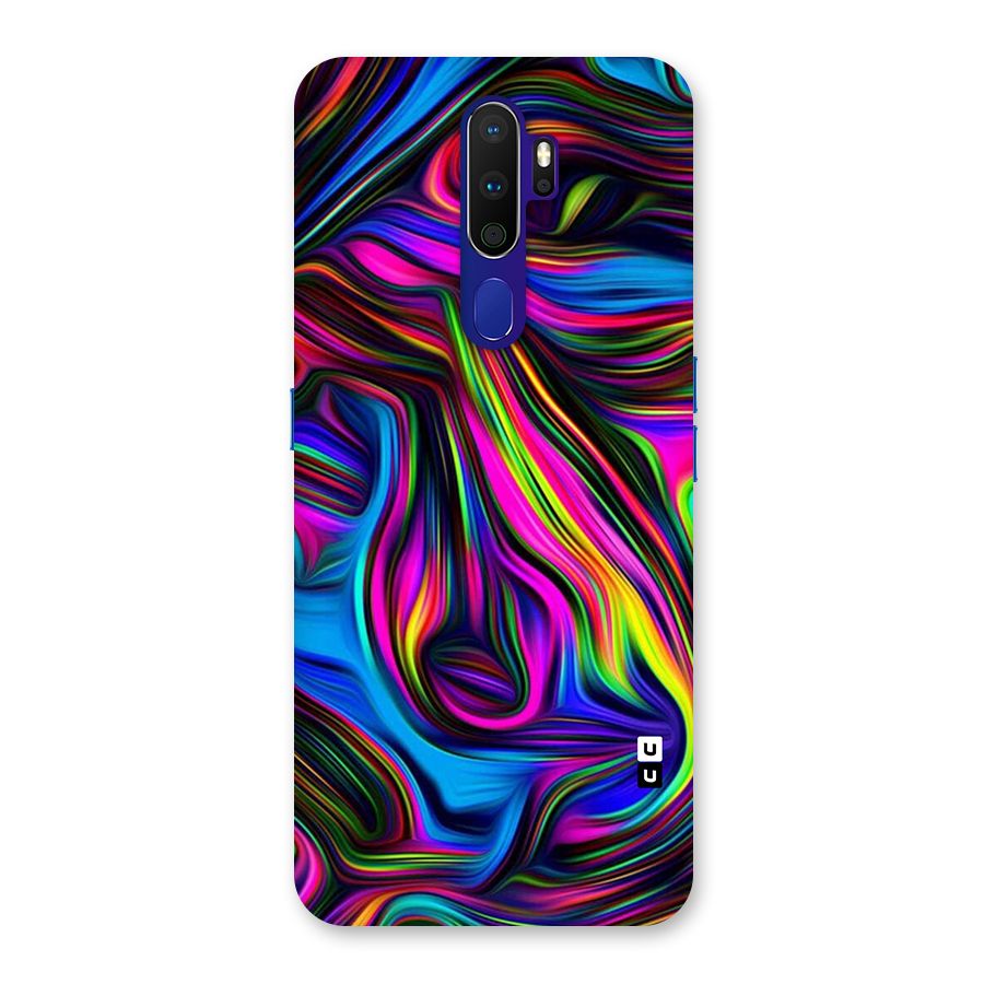 Dark Colorful Oil Abstract Back Case for Oppo A9 (2020)