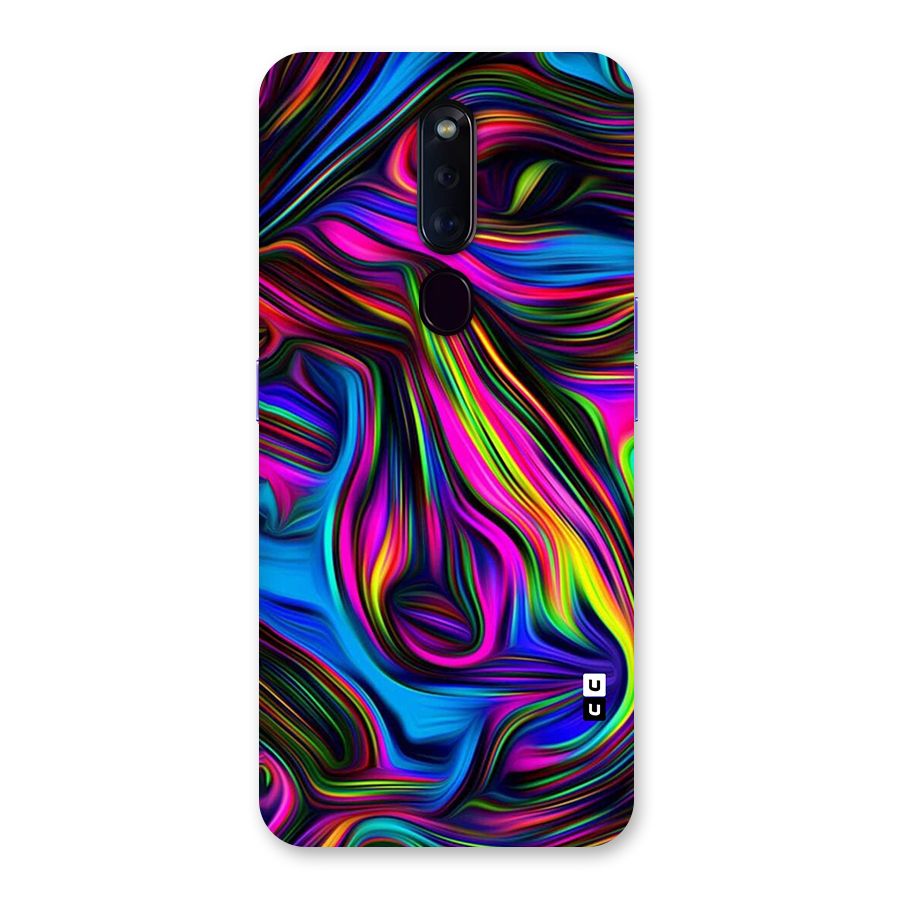 Dark Colorful Oil Abstract Back Case for Oppo F11 Pro