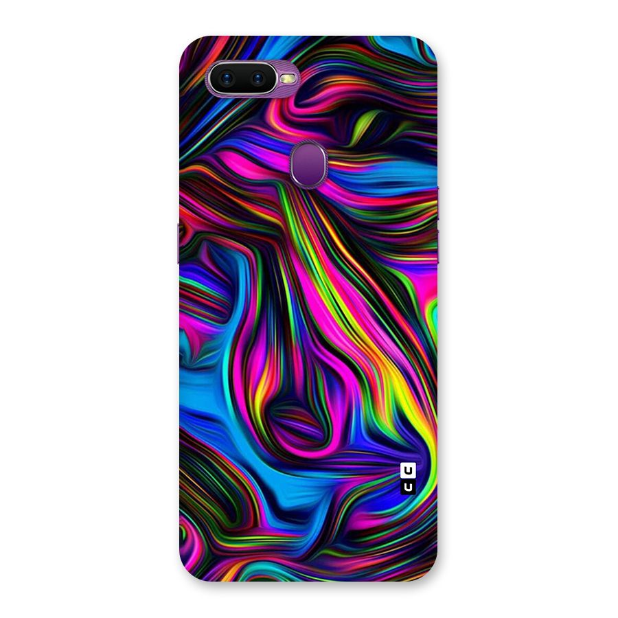 Dark Colorful Oil Abstract Back Case for Oppo F9