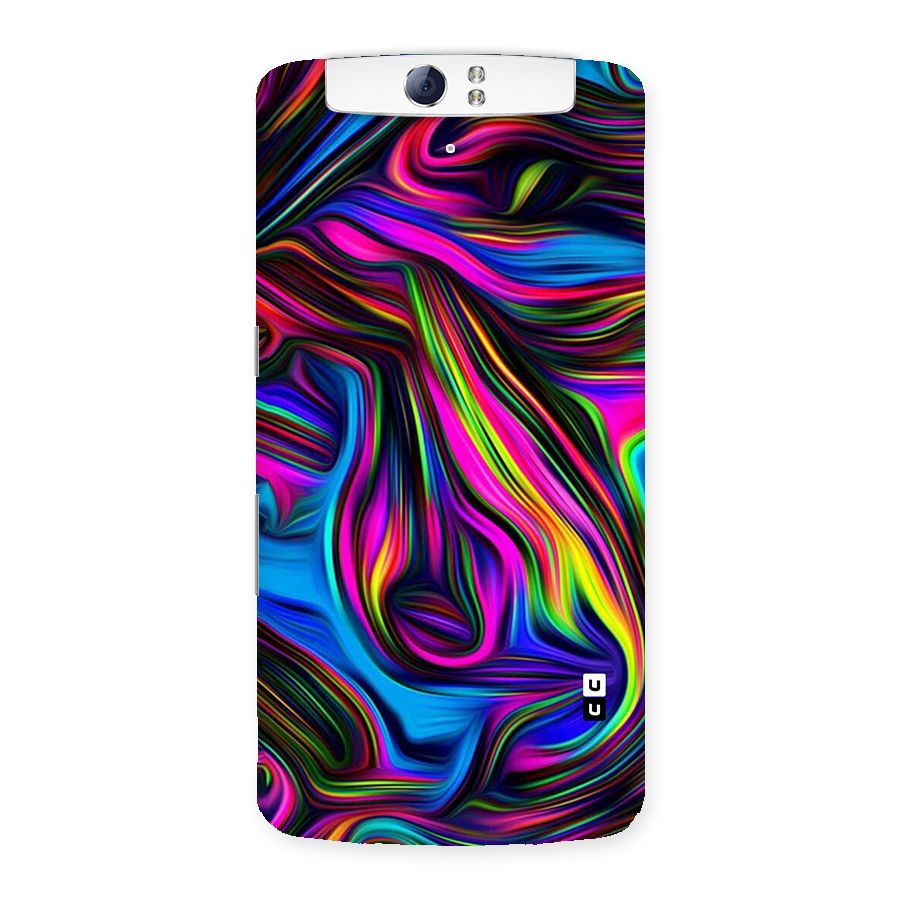 Dark Colorful Oil Abstract Back Case for Oppo N1