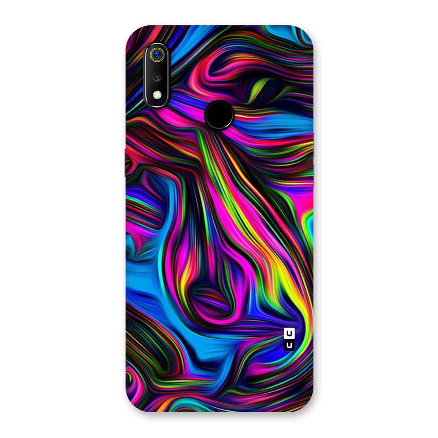 Dark Colorful Oil Abstract Back Case for Realme 3