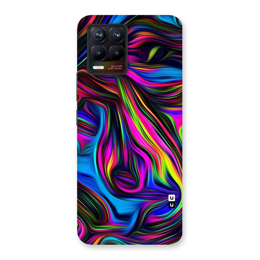 Dark Colorful Oil Abstract Glass Back Case for Realme 8