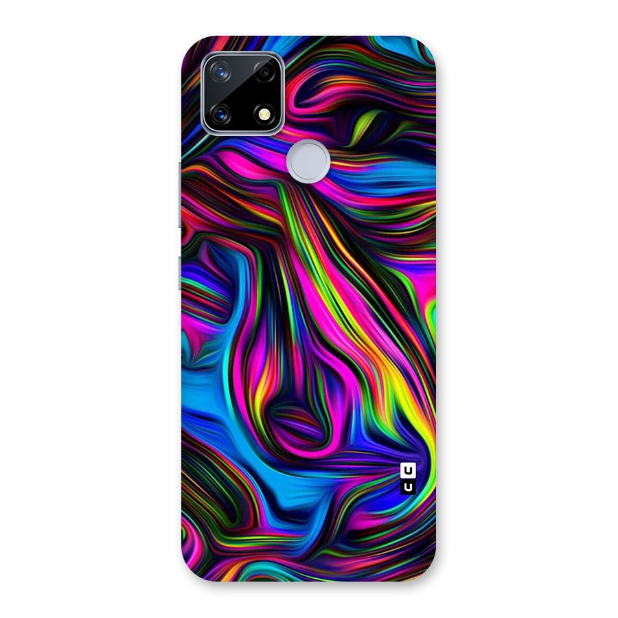 Dark Colorful Oil Abstract Glass Back Case for Realme Narzo 20