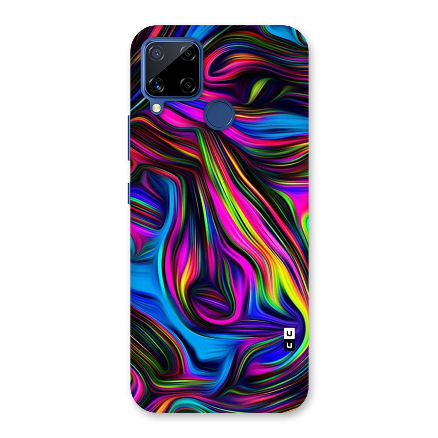 Dark Colorful Oil Abstract Glass Back Case for Realme Narzo 30A