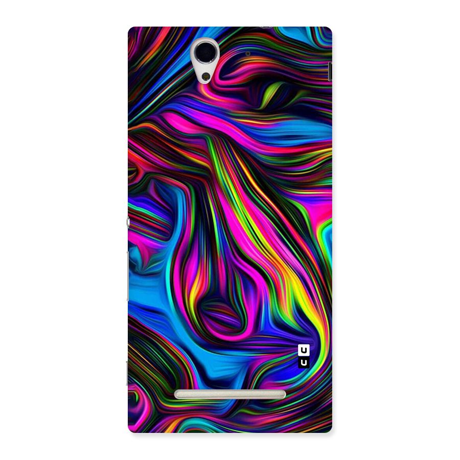 Dark Colorful Oil Abstract Back Case for Sony Xperia C3