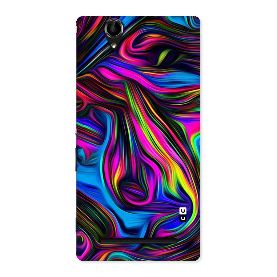Dark Colorful Oil Abstract Back Case for Sony Xperia T2