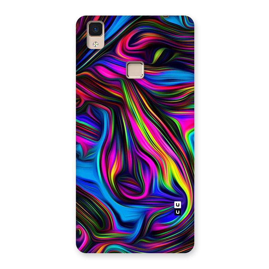 Dark Colorful Oil Abstract Back Case for V3 Max