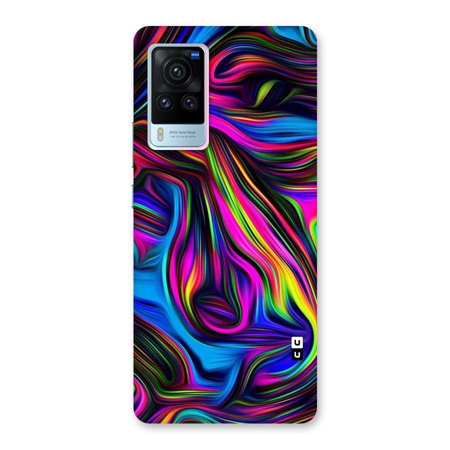 Dark Colorful Oil Abstract Glass Back Case for Vivo X60 Pro