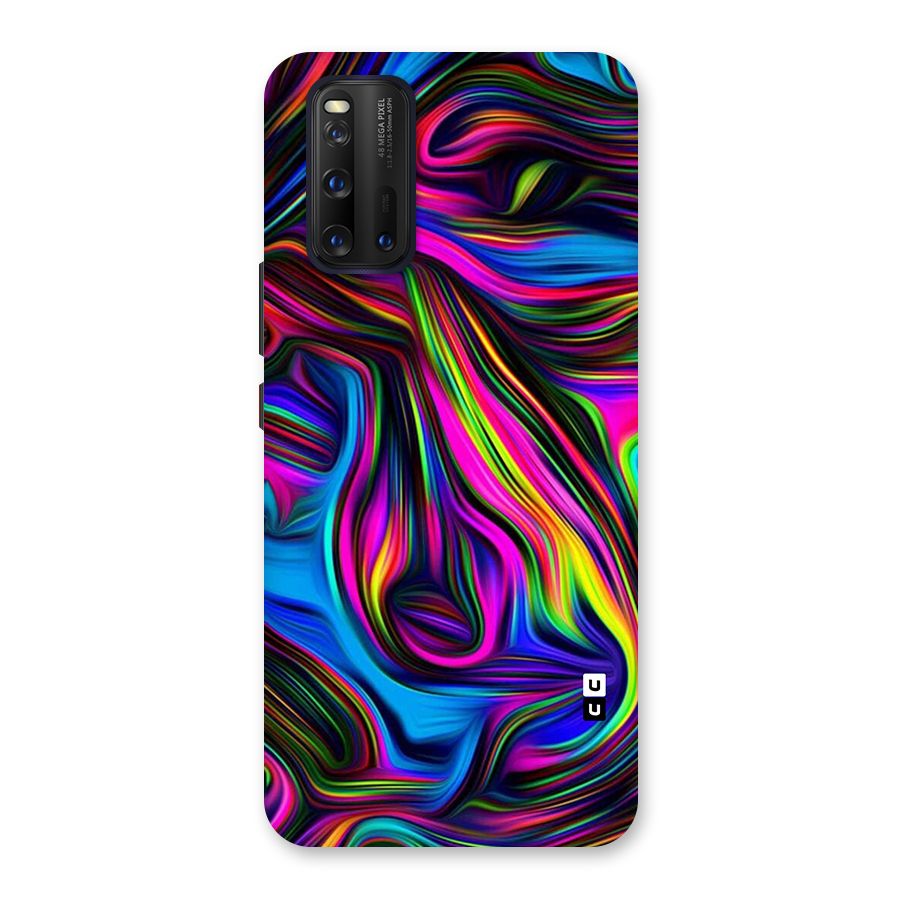 Dark Colorful Oil Abstract Glass Back Case for Vivo iQOO 3