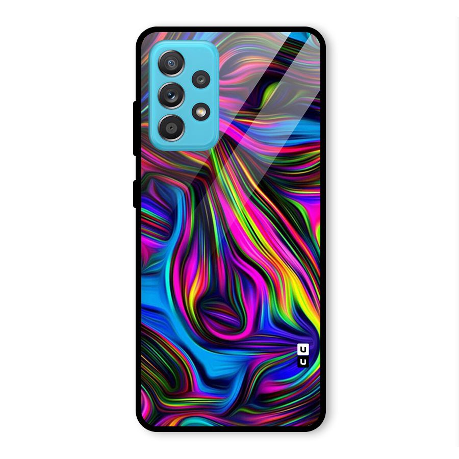 Dark Colorful Oil Abstract Glass Back Case for Galaxy A52