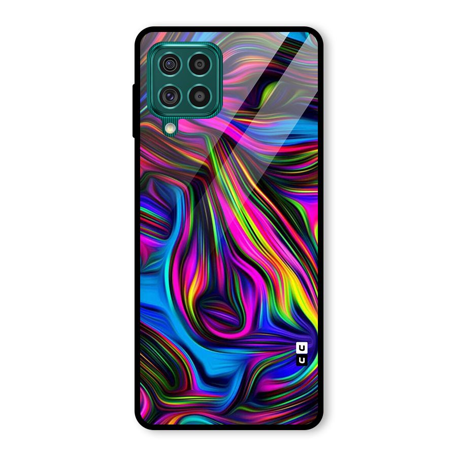 Dark Colorful Oil Abstract Glass Back Case for Galaxy F62