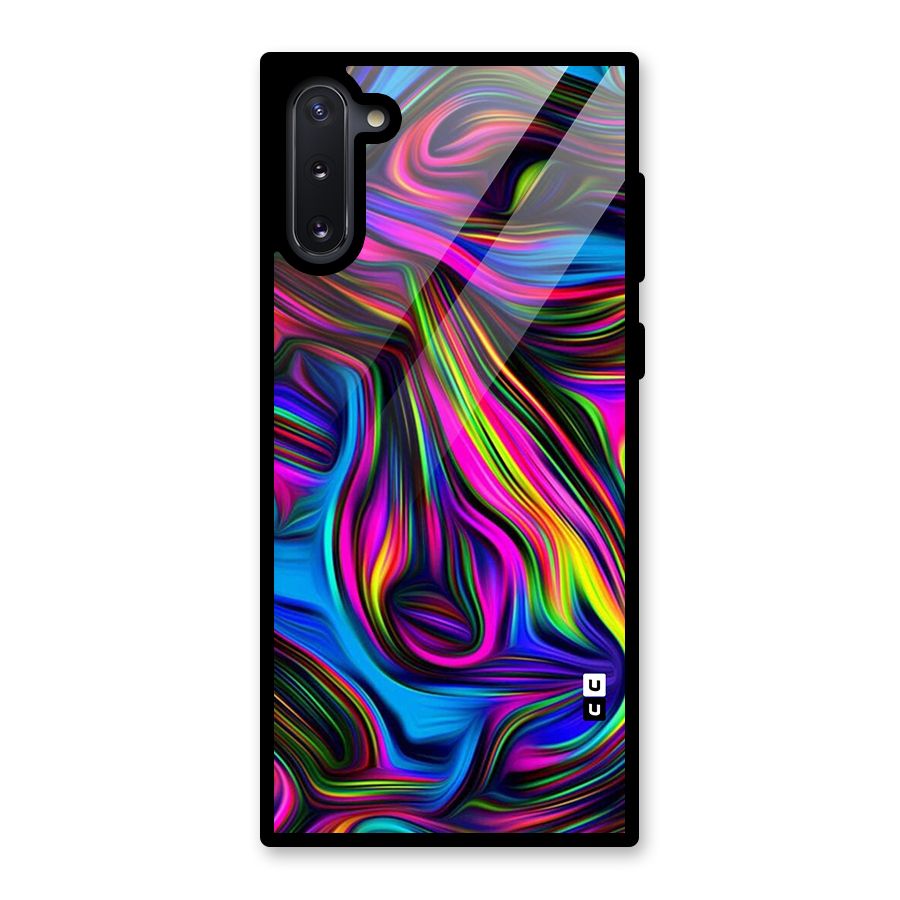 Dark Colorful Oil Abstract Glass Back Case for Galaxy Note 10