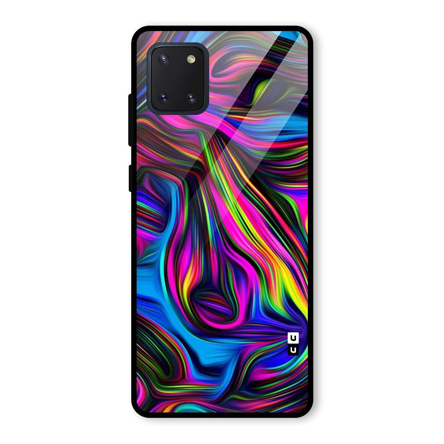Dark Colorful Oil Abstract Glass Back Case for Galaxy Note 10 Lite