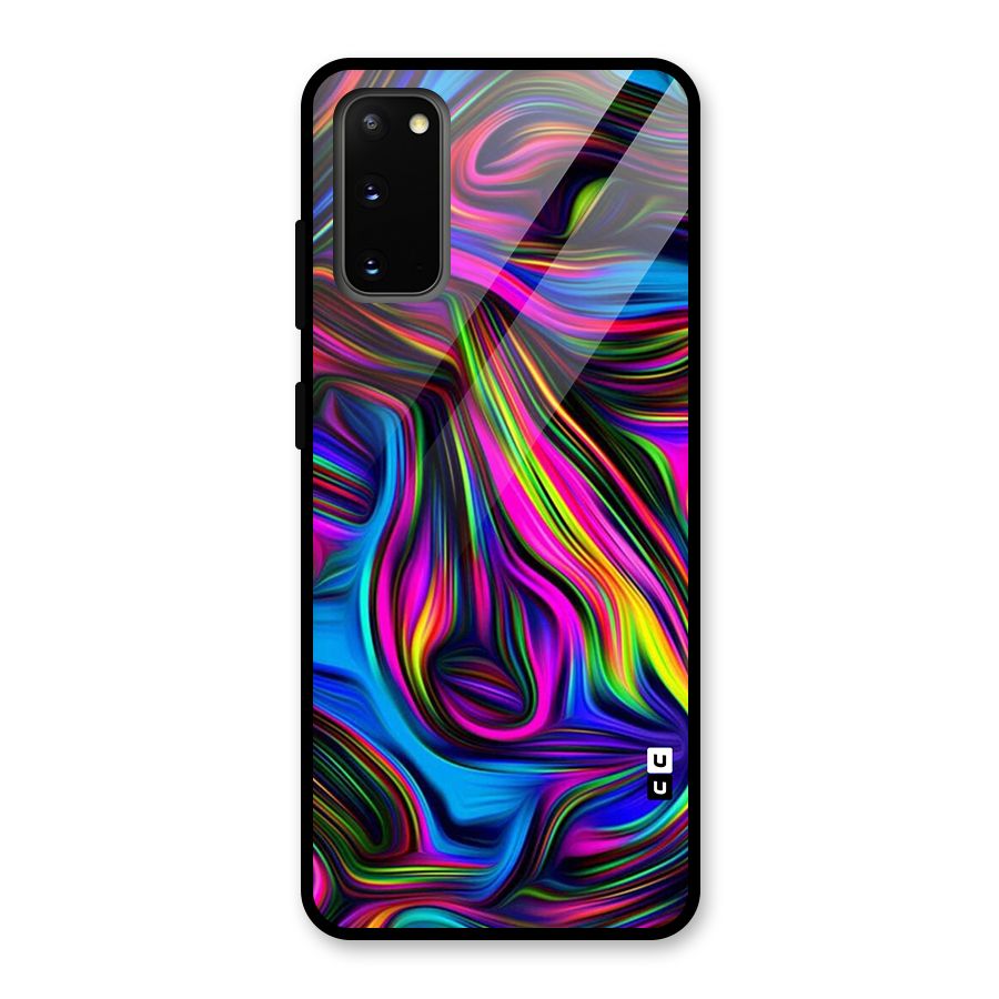 Dark Colorful Oil Abstract Glass Back Case for Galaxy S20