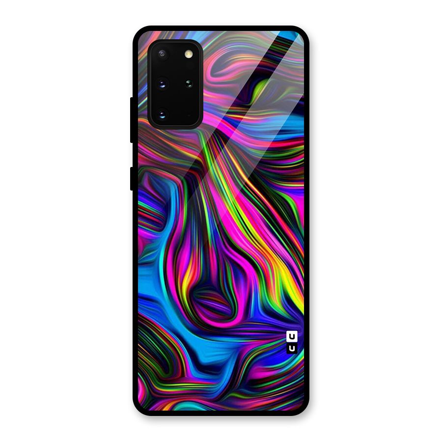 Dark Colorful Oil Abstract Glass Back Case for Galaxy S20 Plus