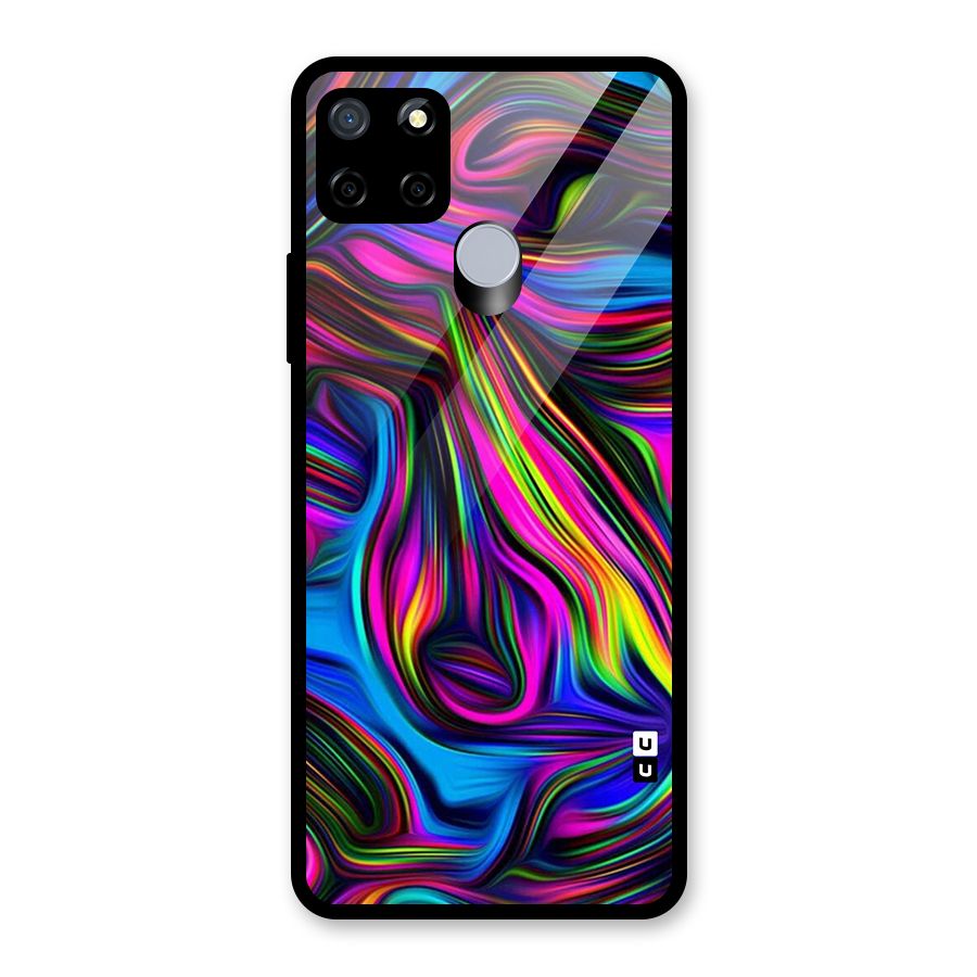 Dark Colorful Oil Abstract Glass Back Case for Realme Narzo 20