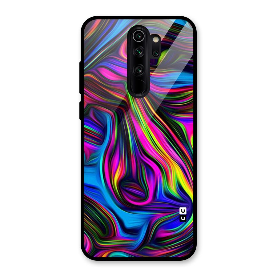 Dark Colorful Oil Abstract Glass Back Case for Redmi Note 8 Pro