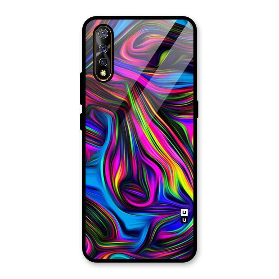 Dark Colorful Oil Abstract Glass Back Case for Vivo S1