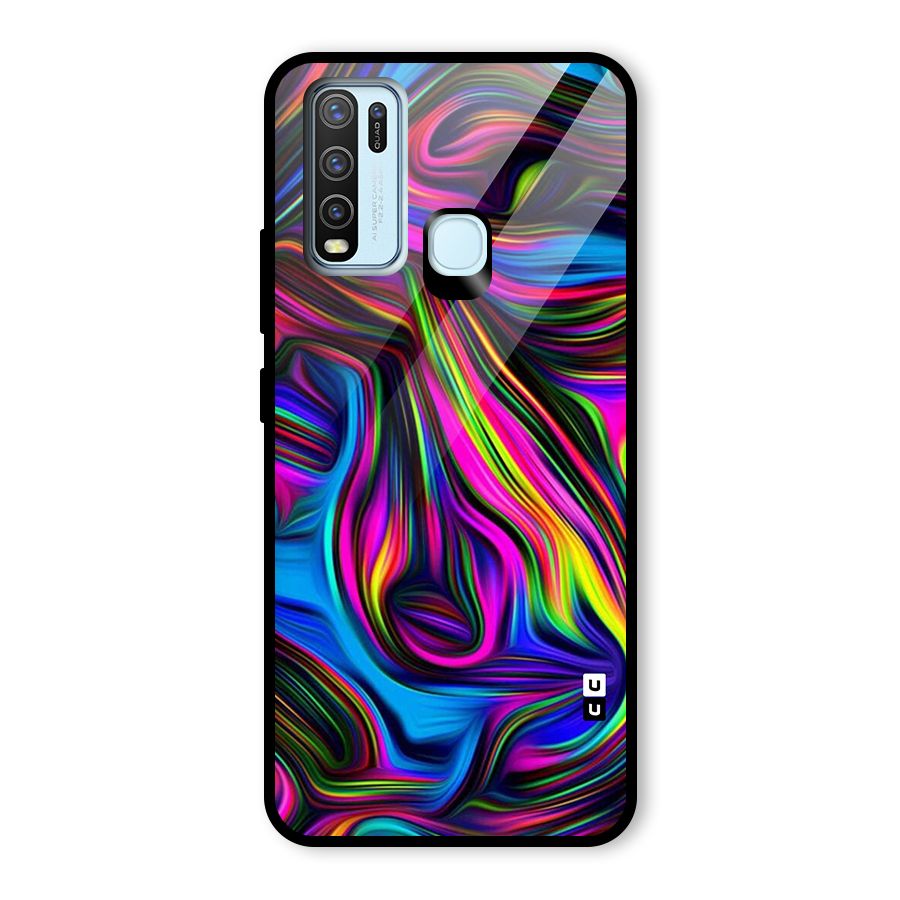 Dark Colorful Oil Abstract Glass Back Case for Vivo Y50
