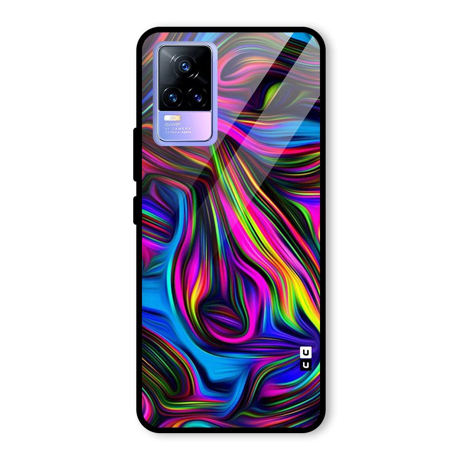 Dark Colorful Oil Abstract Glass Back Case for Vivo Y73