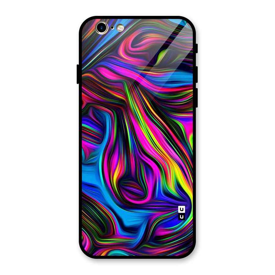 Dark Colorful Oil Abstract Glass Back Case for iPhone 6 6S
