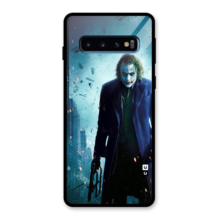 Dark Knight Joker Glass Back Case for Galaxy S10