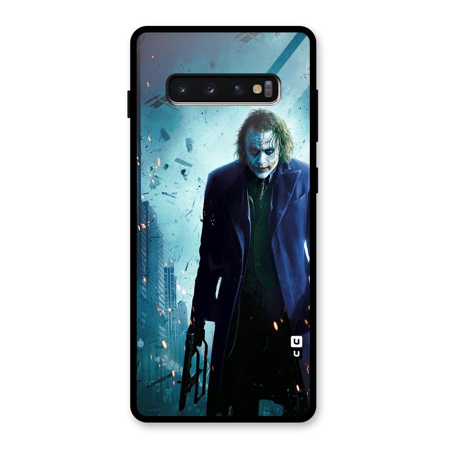 Dark Knight Joker Glass Back Case for Galaxy S10 Plus