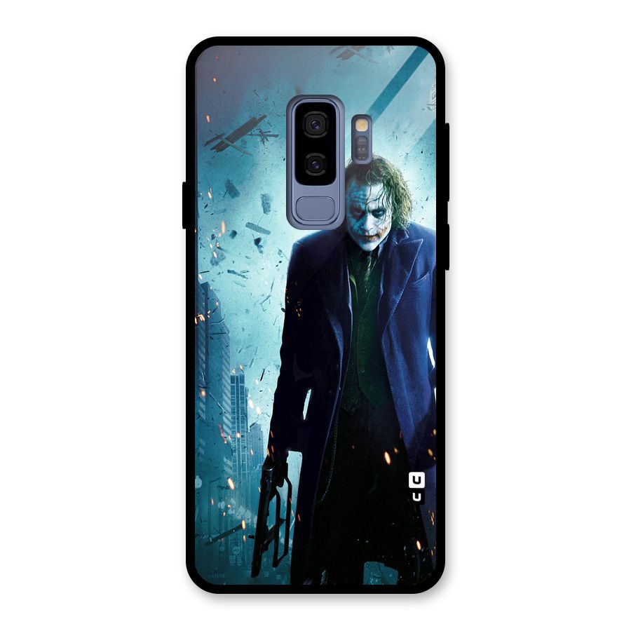 Dark Knight Joker Glass Back Case for Galaxy S9 Plus