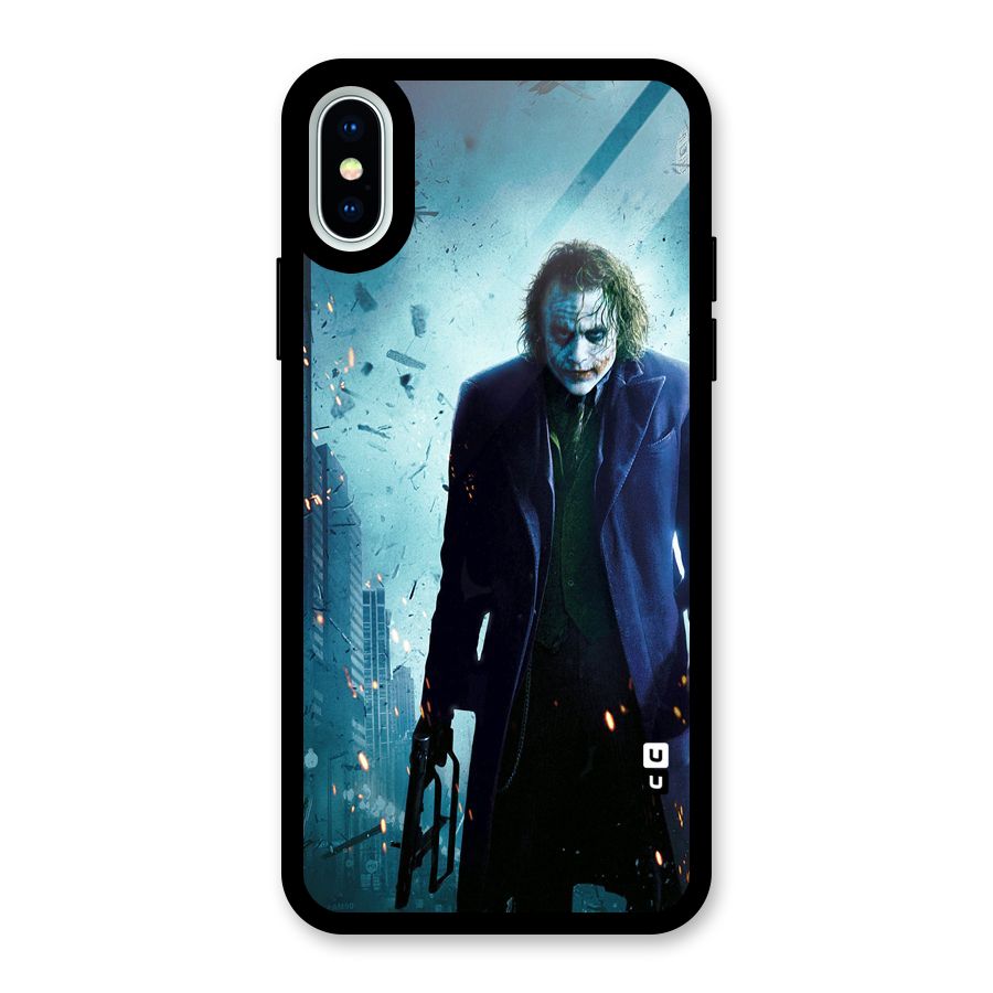 Dark Knight Joker Glass Back Case for iPhone X