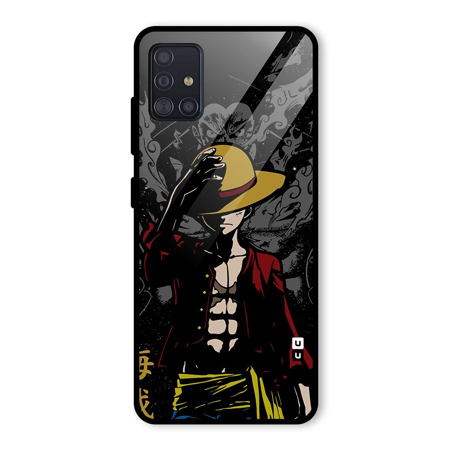 Dark Luffy Art Glass Back Case for Galaxy A51