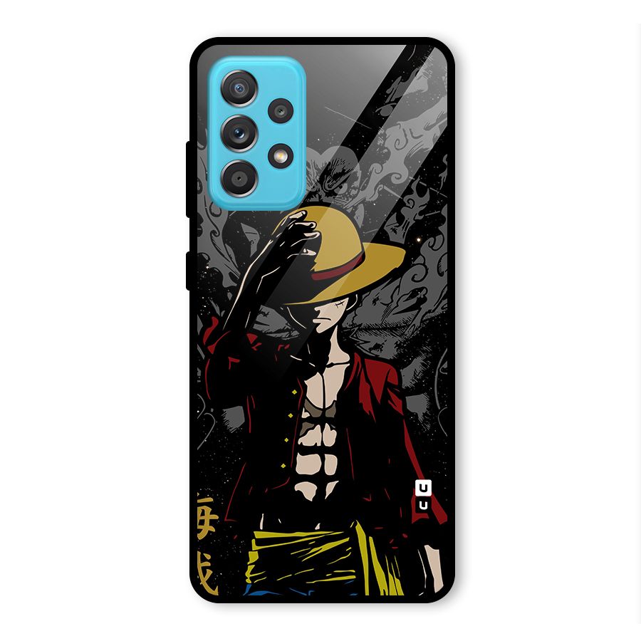 Dark Luffy Art Glass Back Case for Galaxy A52