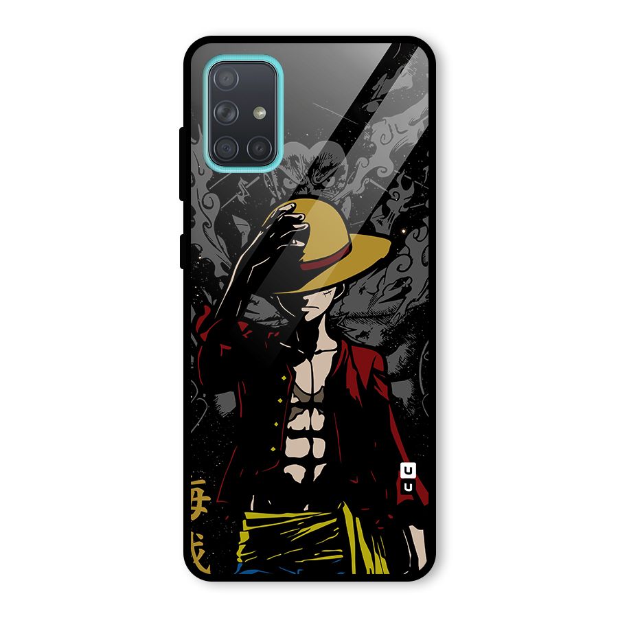 Dark Luffy Art Glass Back Case for Galaxy A71