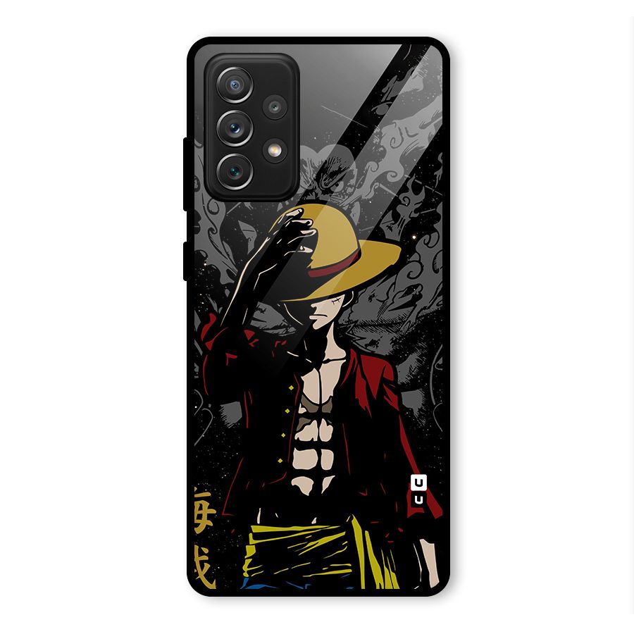 Dark Luffy Art Glass Back Case for Galaxy A72