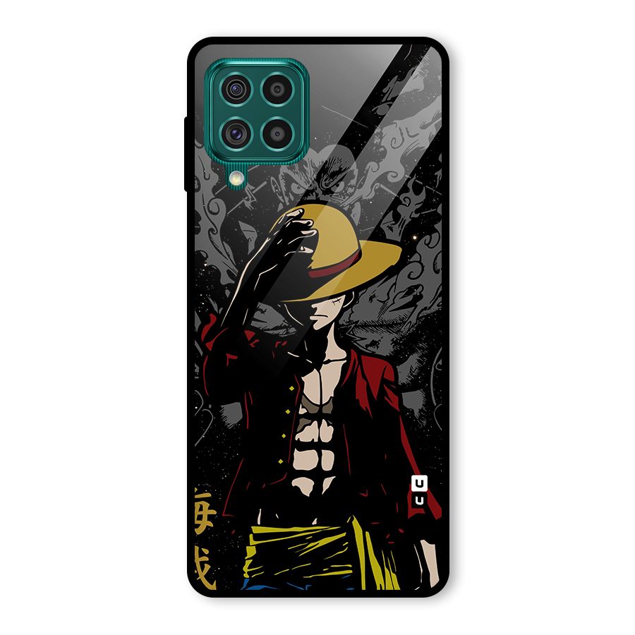 Dark Luffy Art Glass Back Case for Galaxy F62
