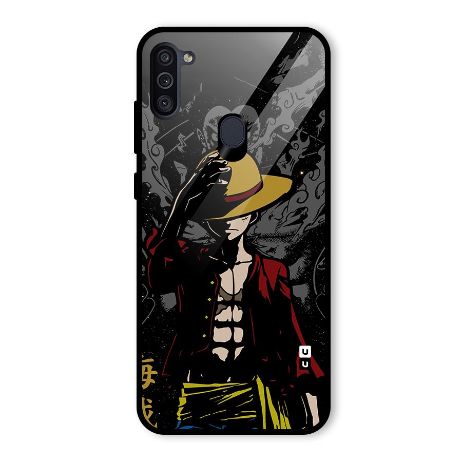 Dark Luffy Art Glass Back Case for Galaxy M11