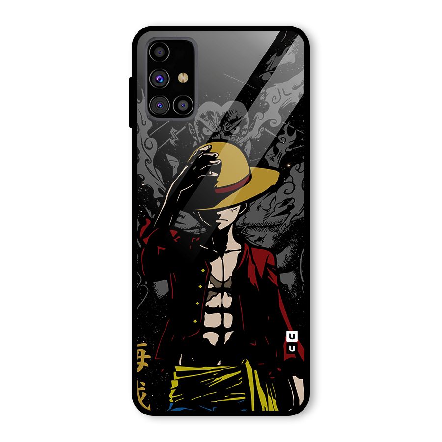 Dark Luffy Art Glass Back Case for Galaxy M31s