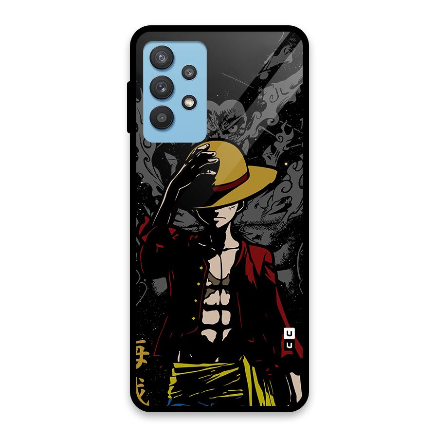 Dark Luffy Art Glass Back Case for Galaxy M32 5G
