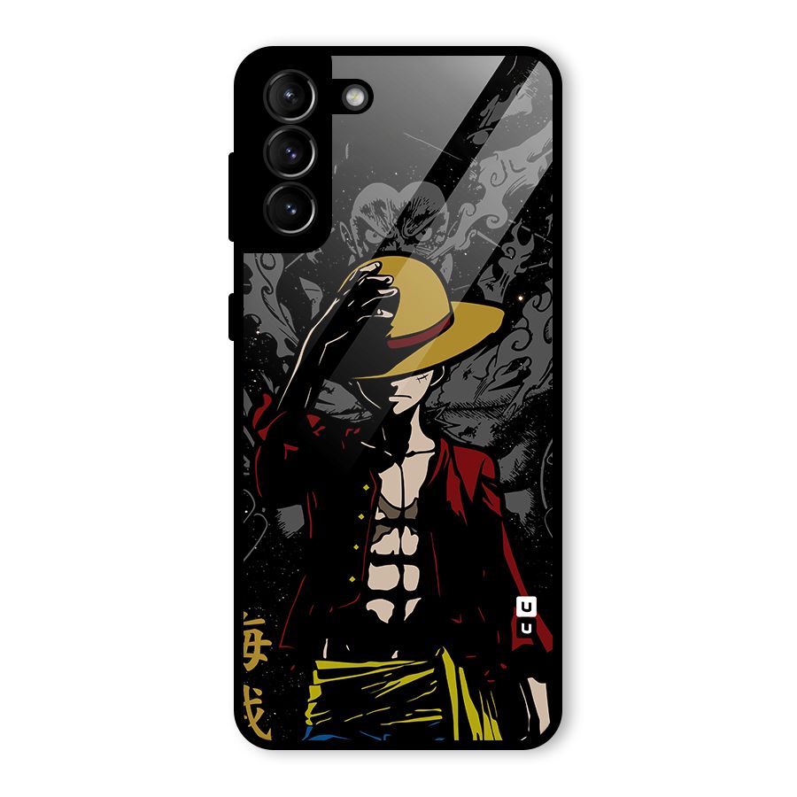 Dark Luffy Art Glass Back Case for Galaxy S21 Plus