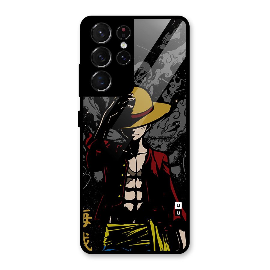 Dark Luffy Art Glass Back Case for Galaxy S21 Ultra 5G