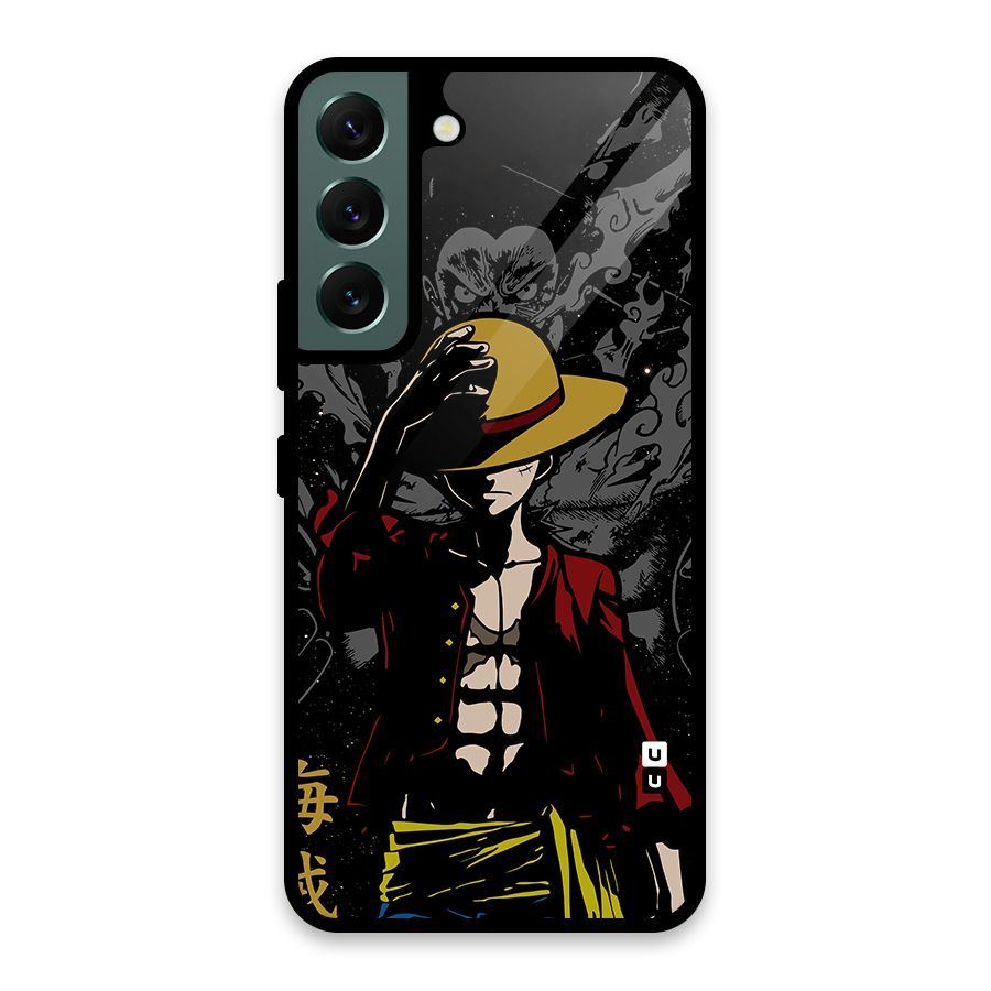 Dark Luffy Art Glass Back Case for Galaxy S22 5G