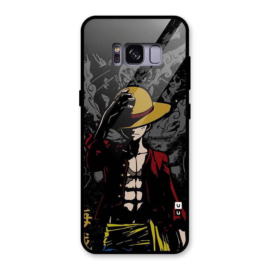 Dark Luffy Art Glass Back Case for Galaxy S8