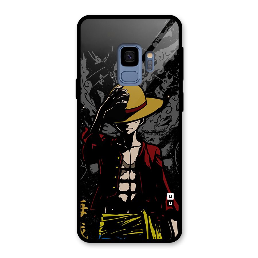 Dark Luffy Art Glass Back Case for Galaxy S9