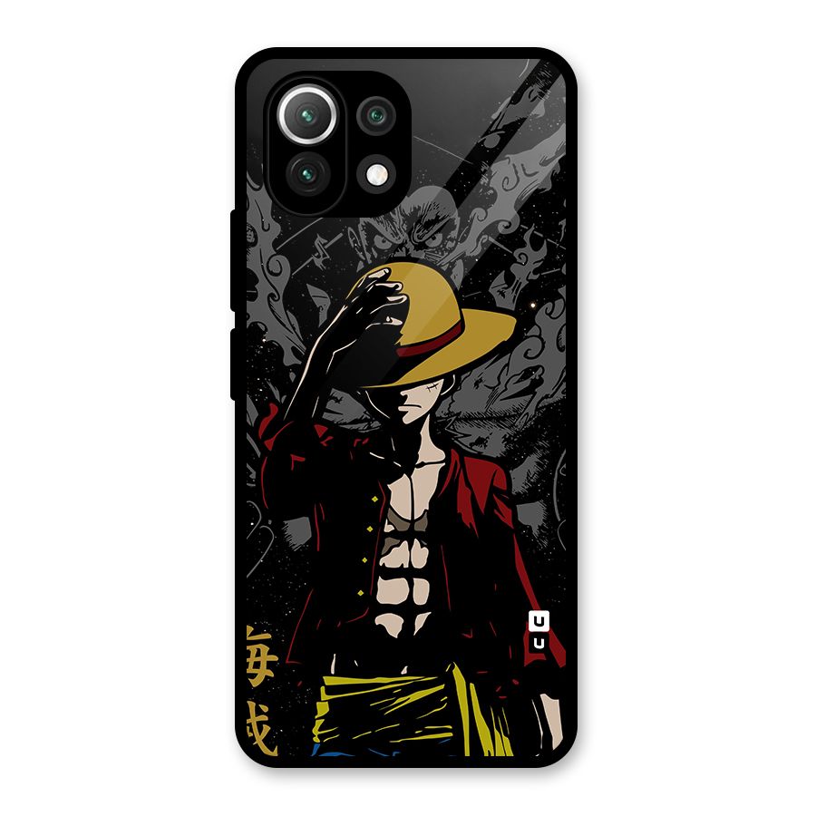 Dark Luffy Art Glass Back Case for Mi 11 Lite