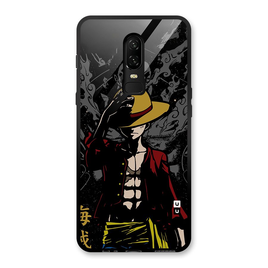 Dark Luffy Art Glass Back Case for OnePlus 6