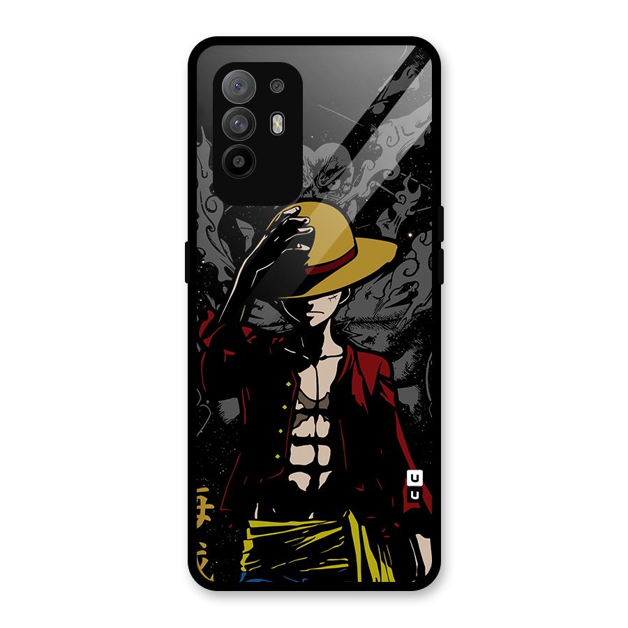 Dark Luffy Art Glass Back Case for Oppo F19 Pro Plus 5G