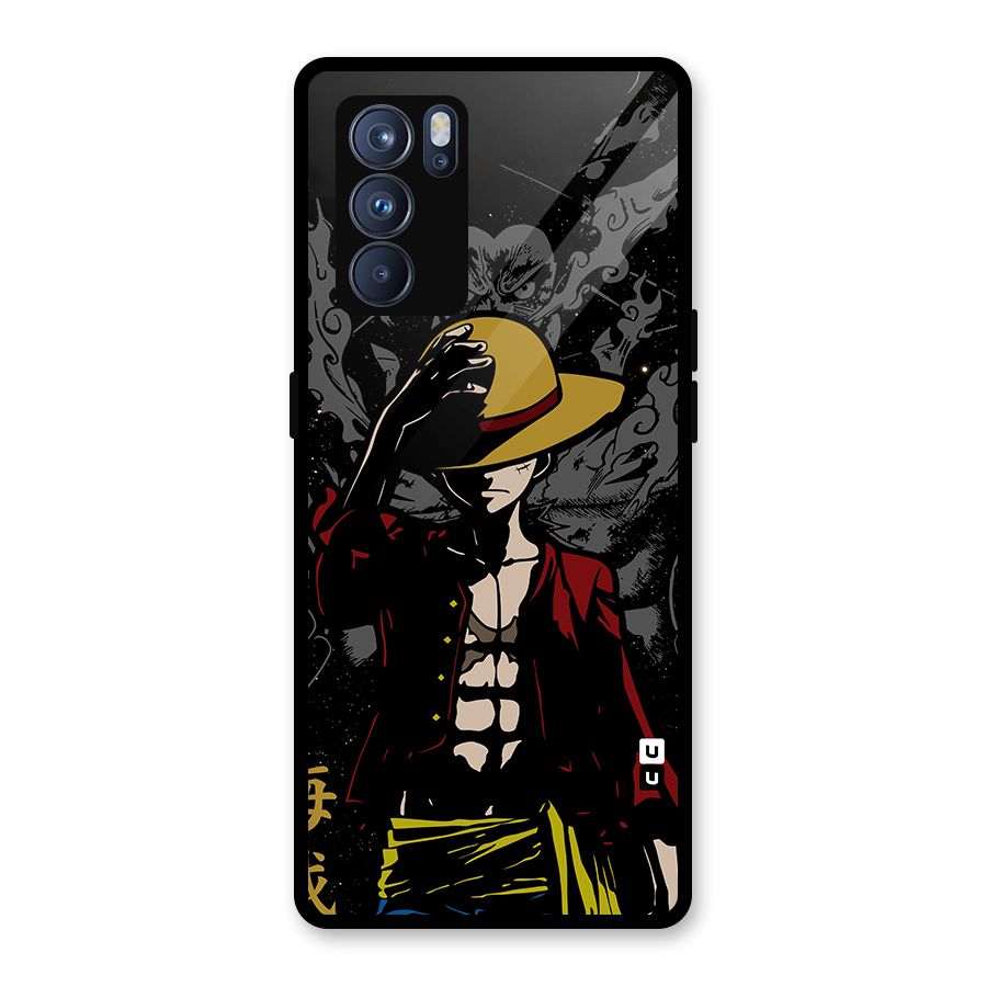 Dark Luffy Art Glass Back Case for Oppo Reno6 Pro 5G