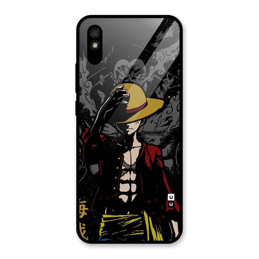 Dark Luffy Art Glass Back Case for Redmi 9A