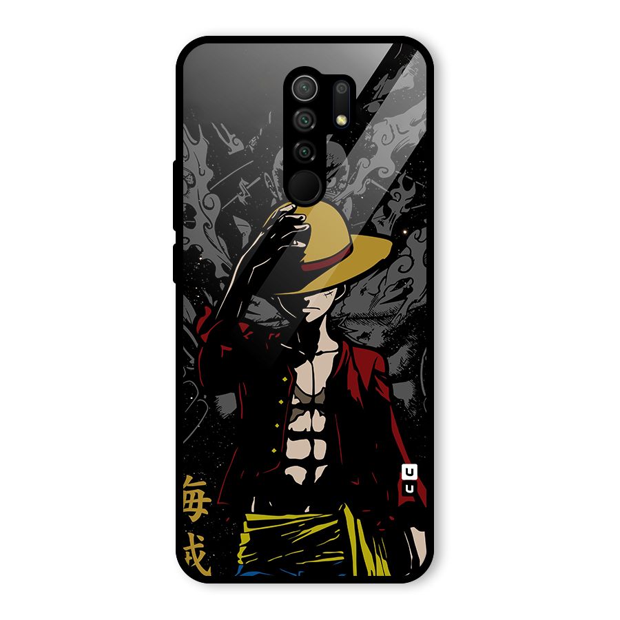 Dark Luffy Art Glass Back Case for Redmi 9 Prime