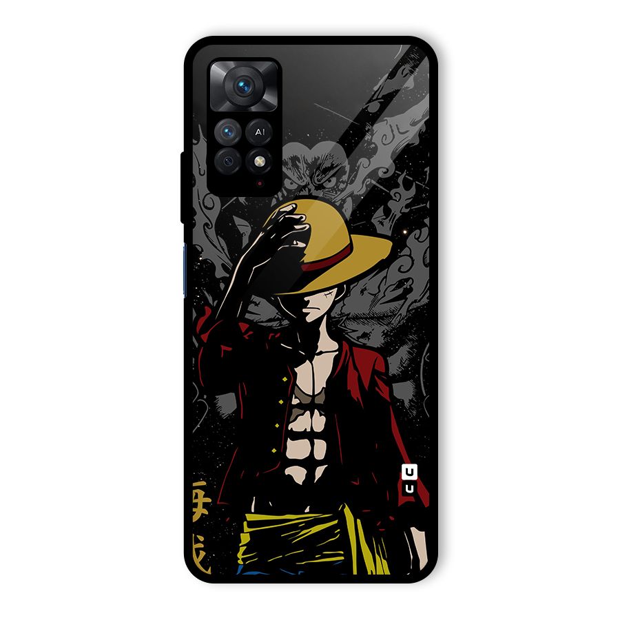 Dark Luffy Art Glass Back Case for Redmi Note 11 Pro Plus 5G