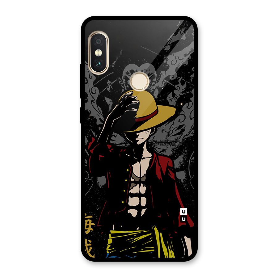 Dark Luffy Art Glass Back Case for Redmi Note 5 Pro